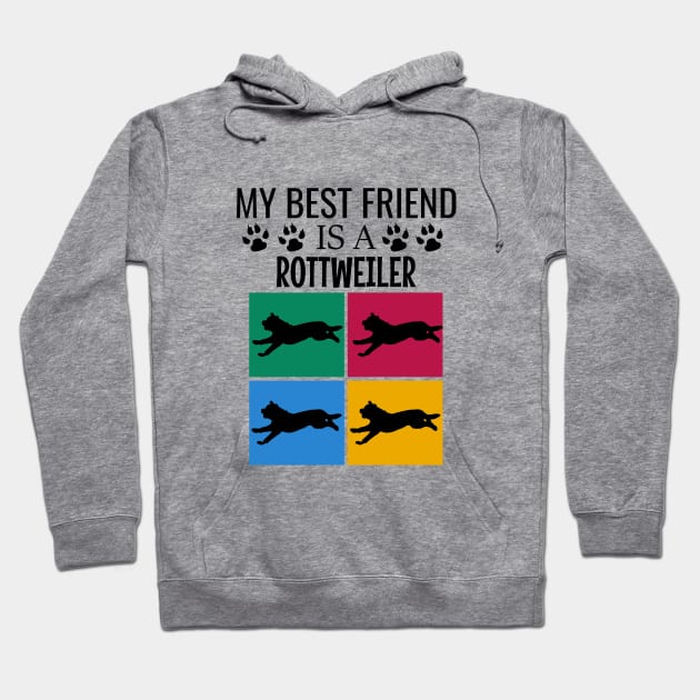 My best friend is a rottweiler - Rottweilers funny Hoodie by cypryanus